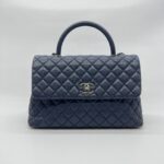 Chanel Coco Handle Large Caviar Navy RHW
