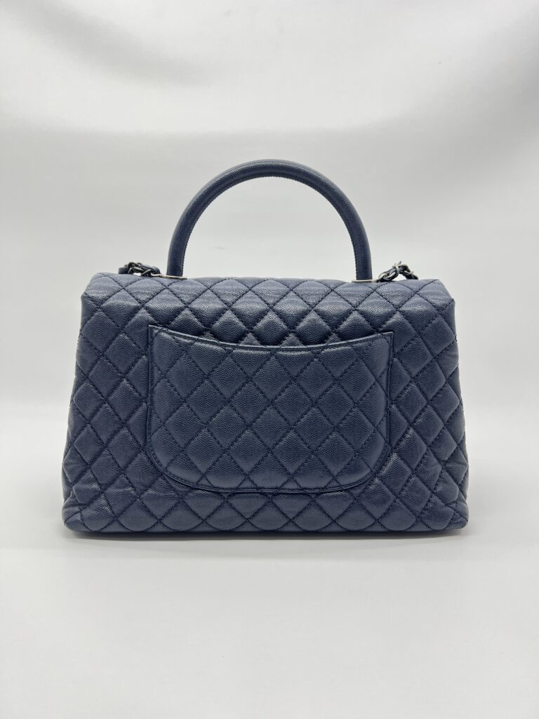 Chanel Coco Handle Large Caviar Navy RHW