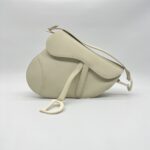 Dior Saddle Medium Leather All White Matte