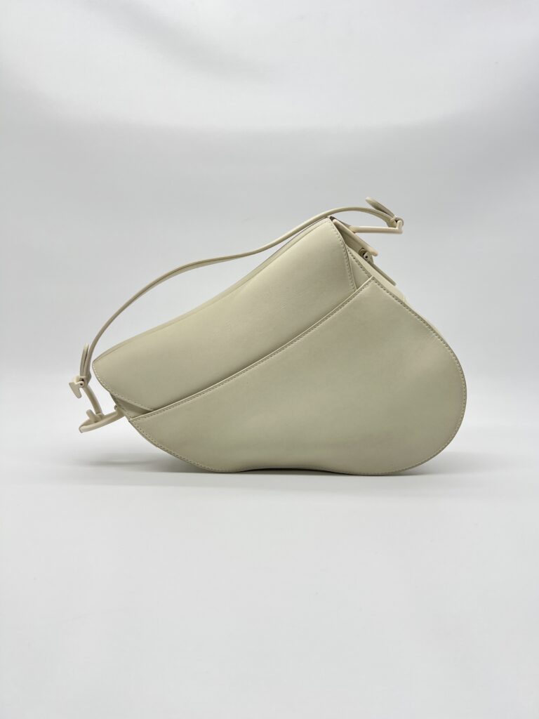 Dior Saddle Medium Leather All White Matte