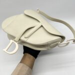 Dior Saddle Medium Leather All White Matte