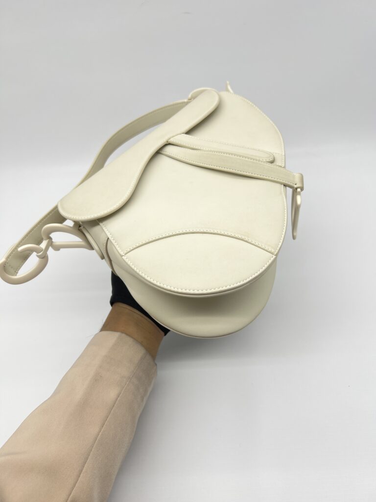 Dior Saddle Medium Leather All White Matte