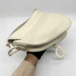 Dior Saddle Medium Leather All White Matte