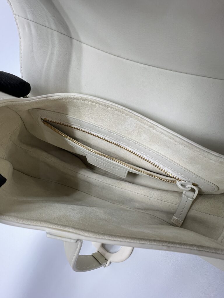 Dior Saddle Medium Leather All White Matte