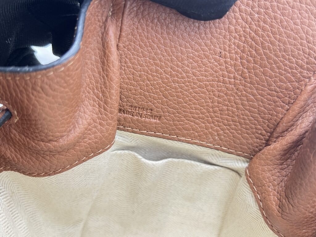 Loewe Hammock Mini Embroidered Tan