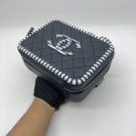Chanel Filigree Vanity Caviar Black Navy White SHW