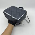 Chanel Filigree Vanity Caviar Black Navy White SHW