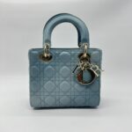 Dior Lady Dior Small Lambskin Cloud Blue GHW