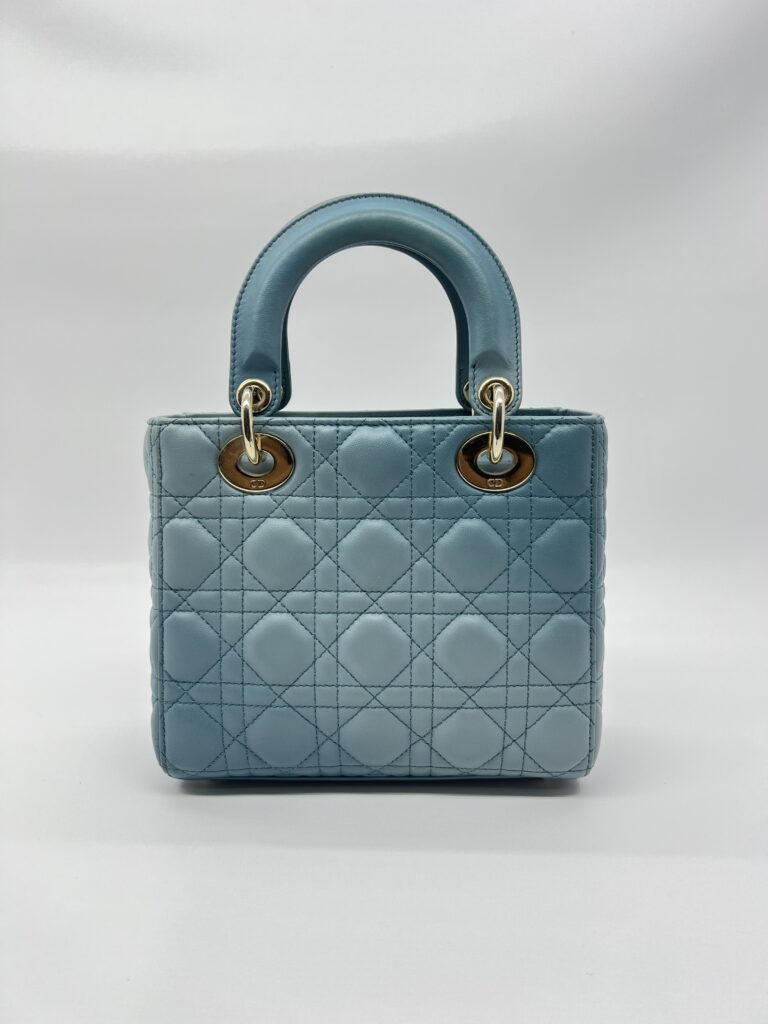 Dior Lady Dior Small Lambskin Cloud Blue GHW