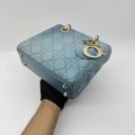 Dior Lady Dior Small Lambskin Cloud Blue GHW