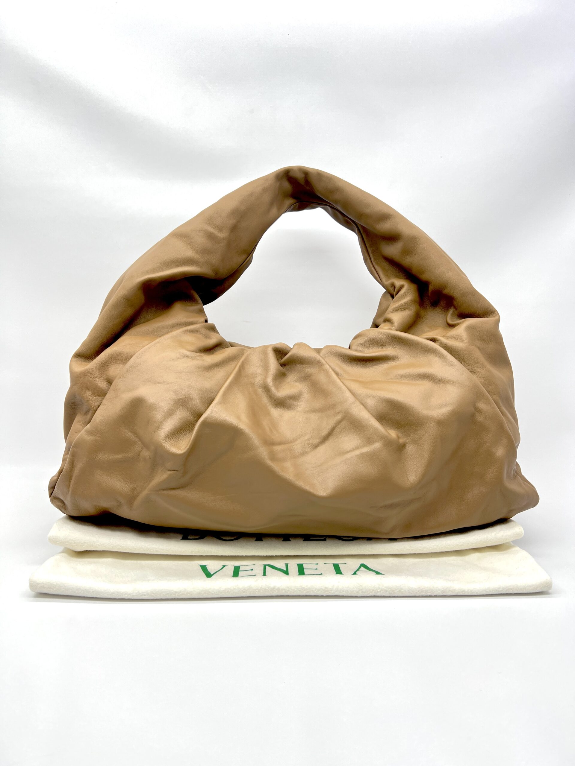Bottega Veneta The Shoulder Pouch Bag Camel Leather
