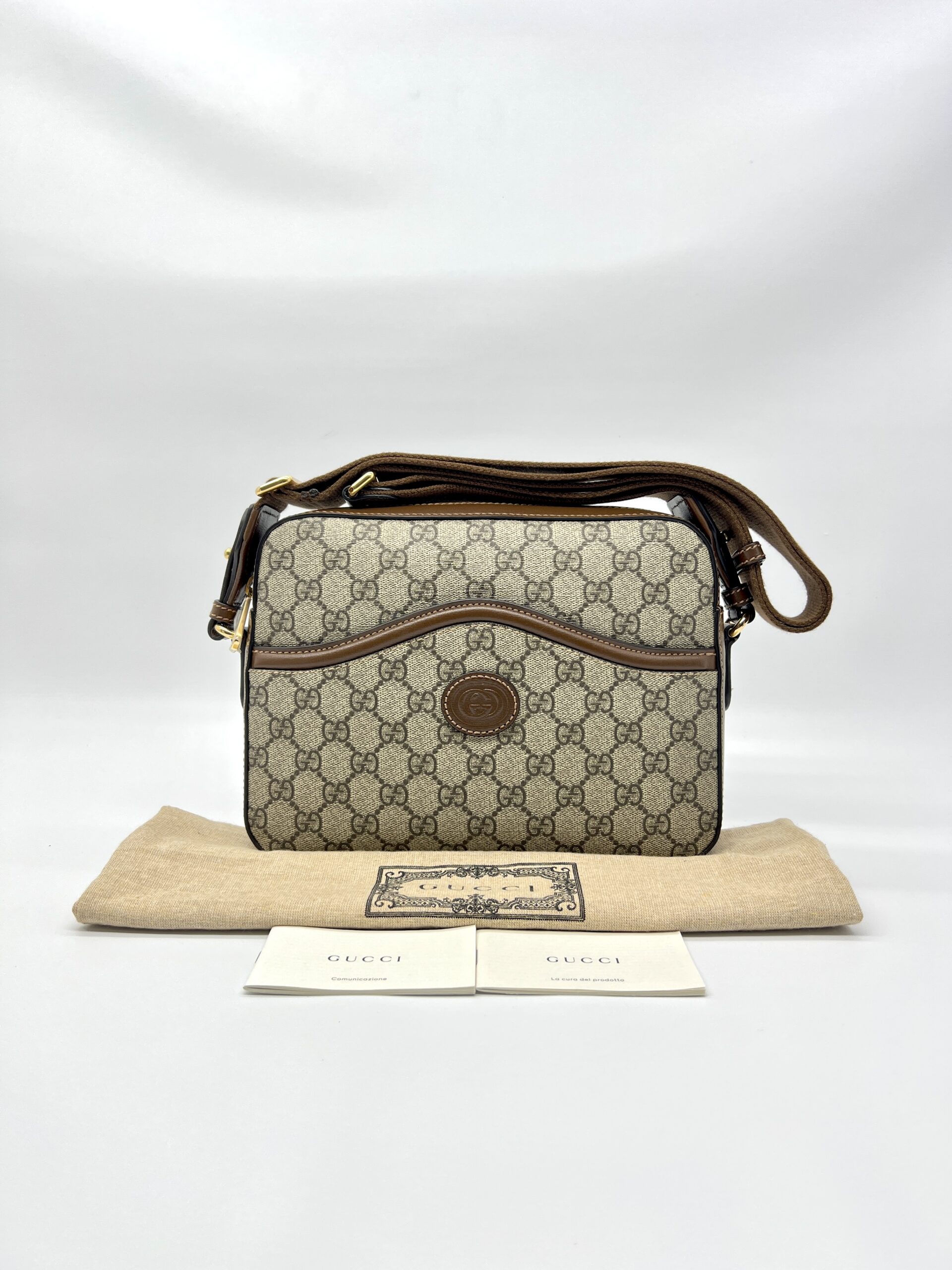 Gucci Messenger Interlocking GG Supreme Brown GHW