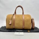 Celine Boston Suede Brown GHW
