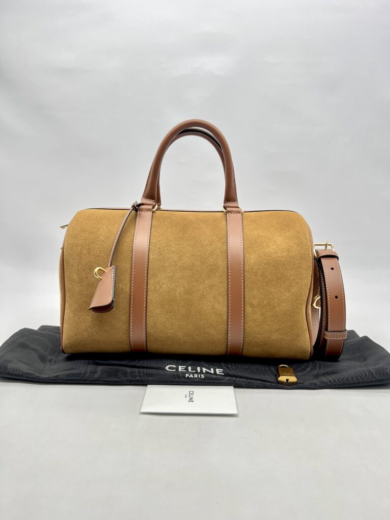Celine Boston Suede Brown GHW