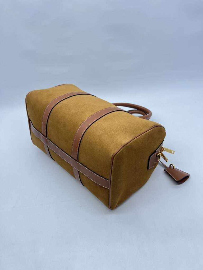 Celine Boston Suede Brown GHW