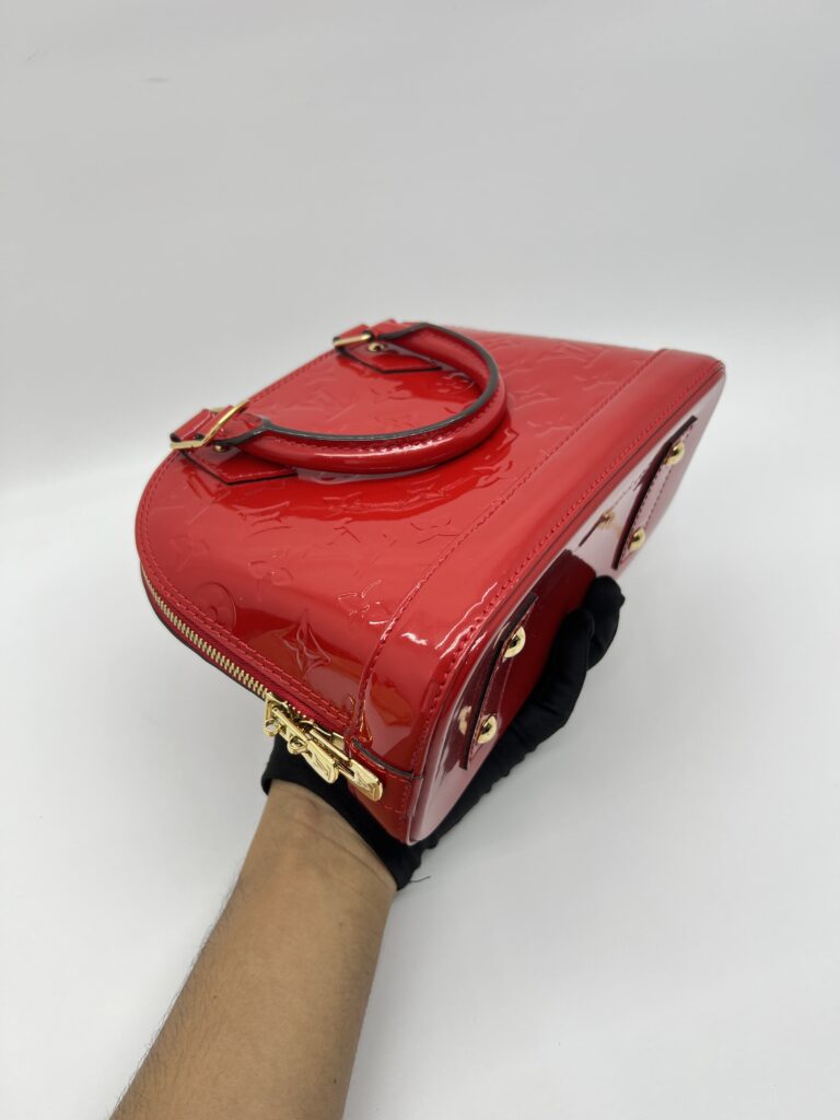 Louis Vuitton Alma BB Red Monogram Vernis GHW