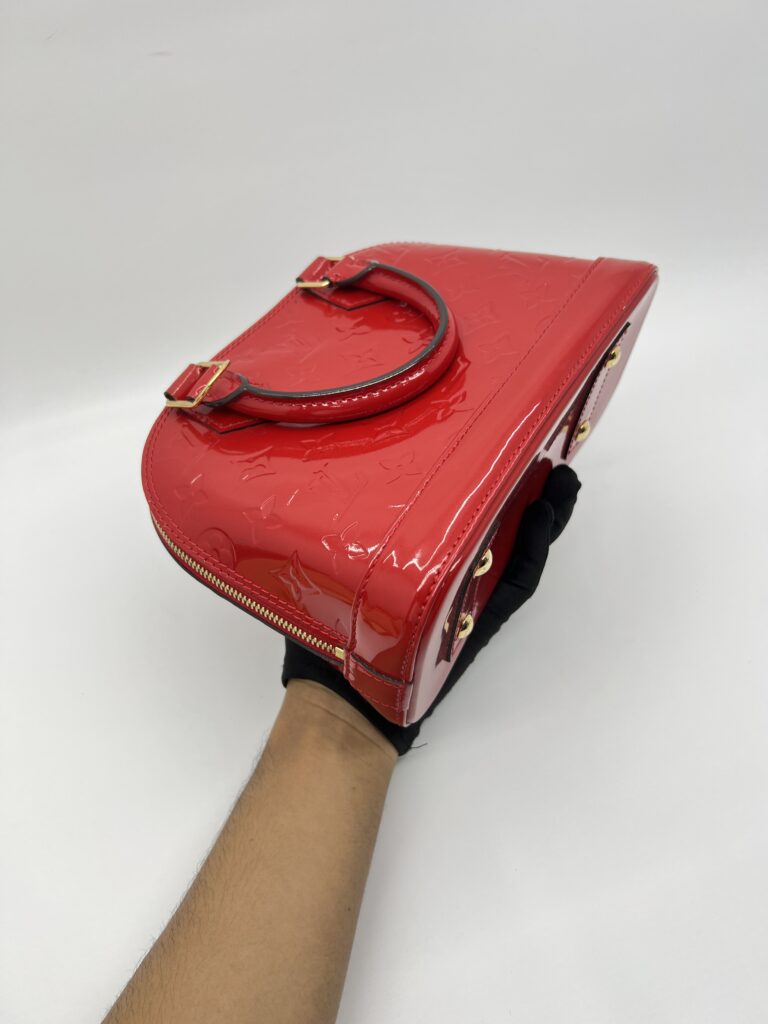 Louis Vuitton Alma BB Red Monogram Vernis GHW