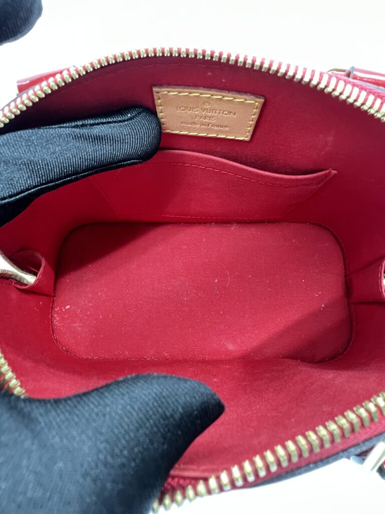 Louis Vuitton Alma BB Red Monogram Vernis GHW