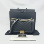 Chanel Boy 28 Caviar Black GHW