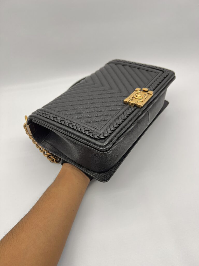 Chanel Boy 28 Caviar Black GHW