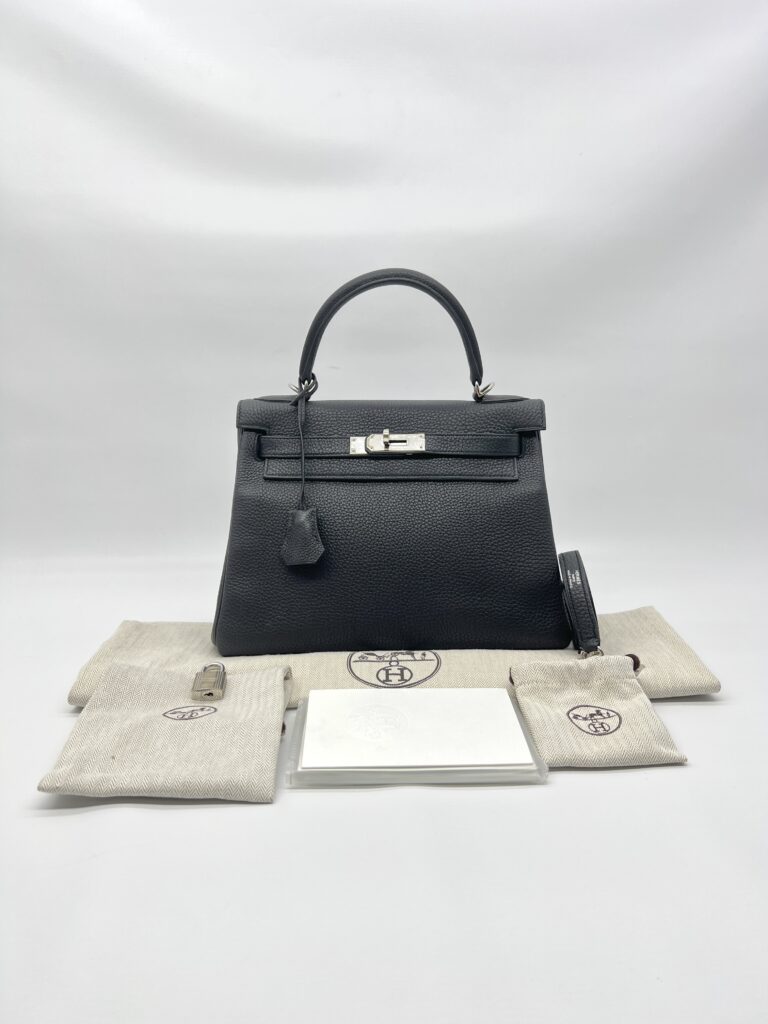 Hermes Kelly 28 Togo Noir PHW