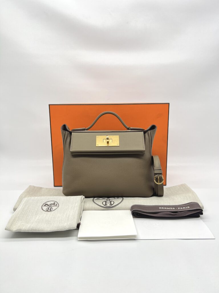 Hermes 24/24 - 21 Veau Swift Etoupe GHW