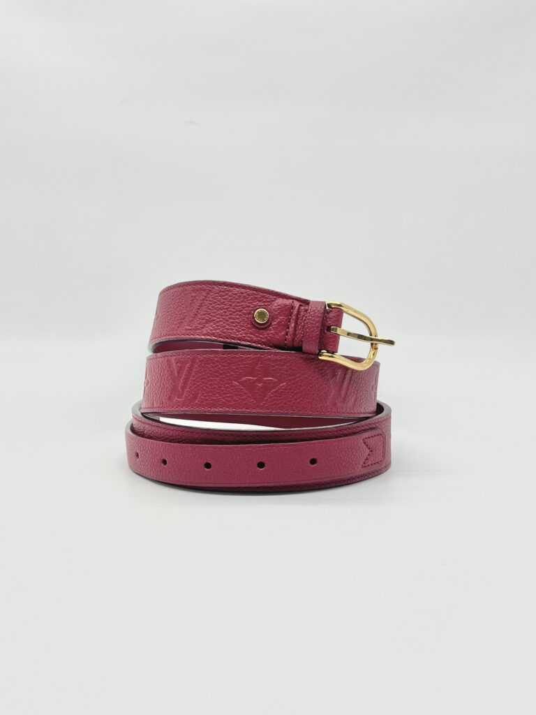 Louis Vuitton Ceintur Belt Monogram Empreinte Red GHW