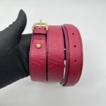 Louis Vuitton Ceintur Belt Monogram Empreinte Red GHW