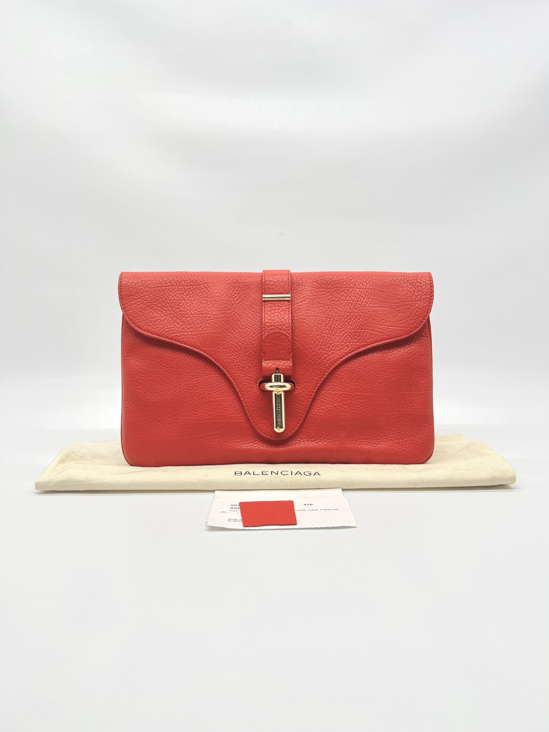 Balenciaga Tube Clutch Red GHW