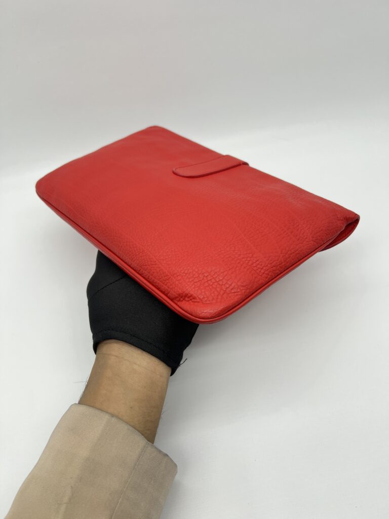 Balenciaga Tube Clutch Red GHW