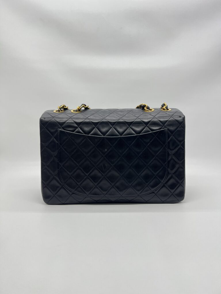 Chanel Classic Maxi Single Flap Lambskin Black GHW
