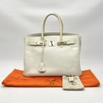 Hermes Birkin 30 Epsom Retourne Blanc PHW