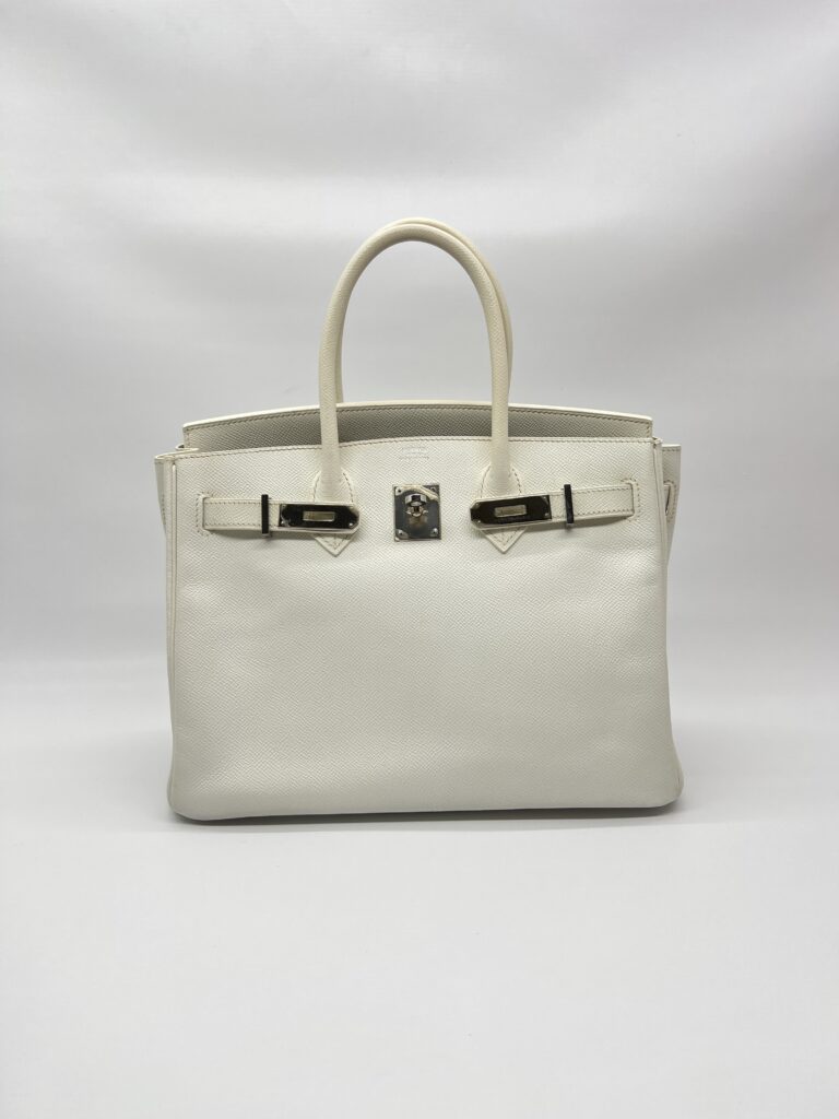 Hermes Birkin 30 Epsom Retourne Blanc PHW