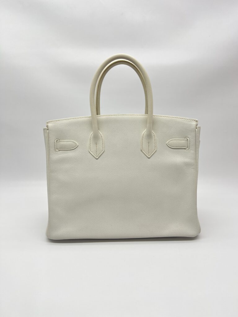 Hermes Birkin 30 Epsom Retourne Blanc PHW