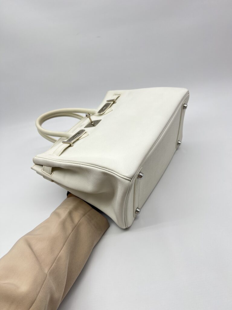 Hermes Birkin 30 Epsom Retourne Blanc PHW
