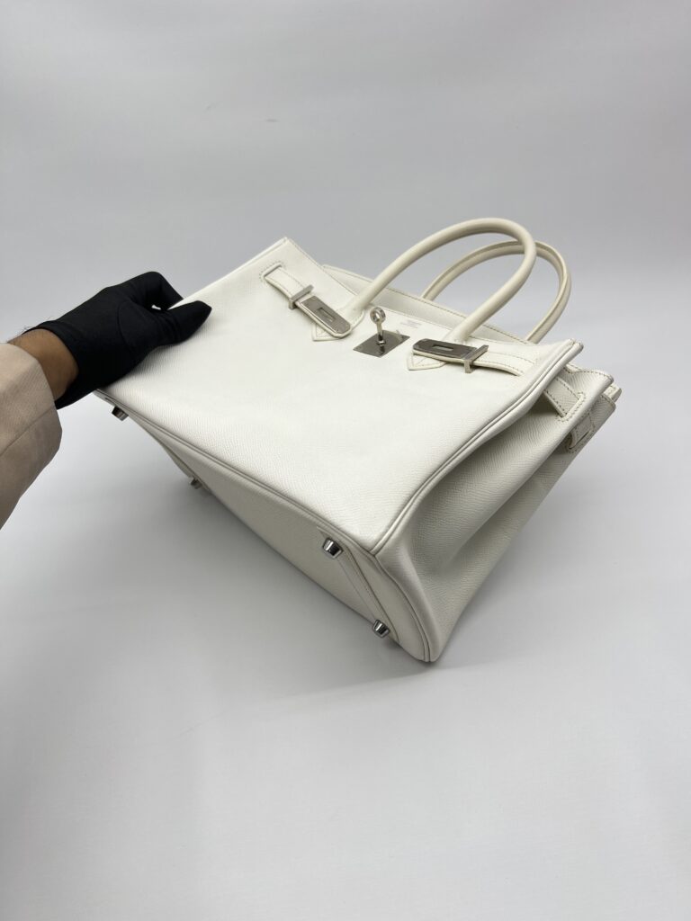 Hermes Birkin 30 Epsom Retourne Blanc PHW