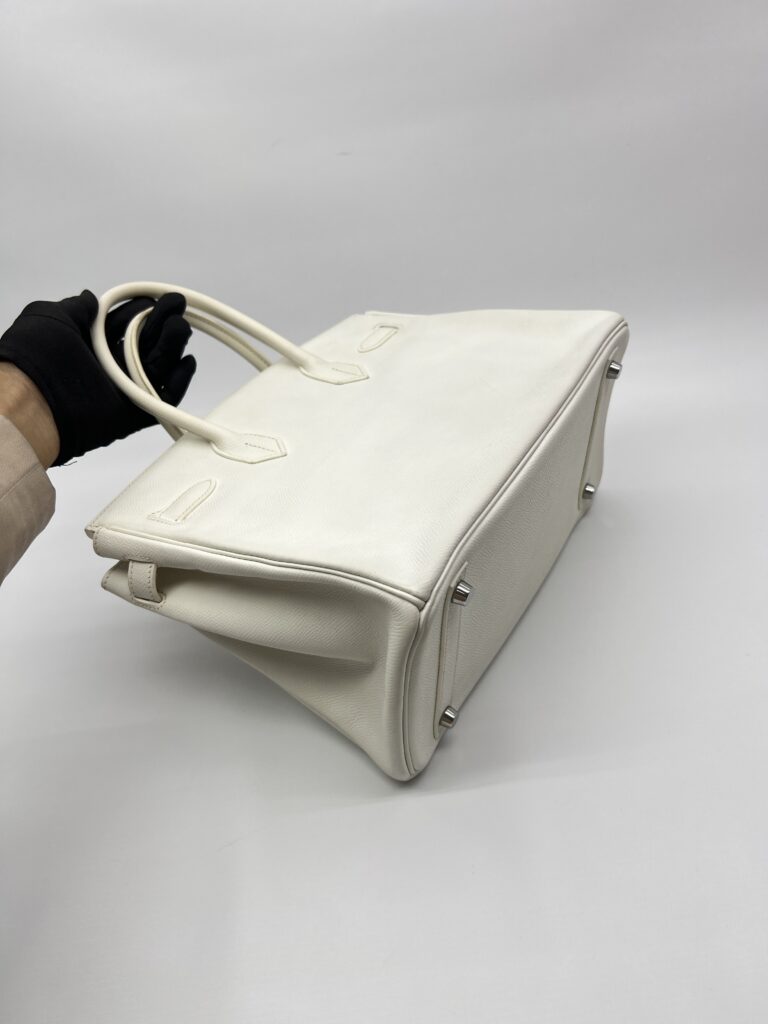 Hermes Birkin 30 Epsom Retourne Blanc PHW