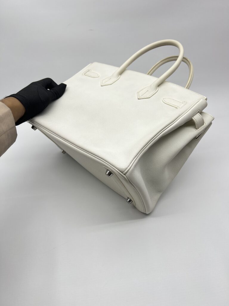 Hermes Birkin 30 Epsom Retourne Blanc PHW