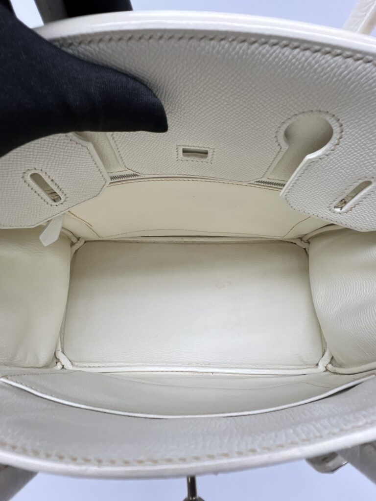 Hermes Birkin 30 Epsom Retourne Blanc PHW