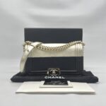 Chanel Boy 25 Bicolor Light Gold Black LGHW
