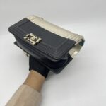 Chanel Boy 25 Bicolor Light Gold Black LGHW