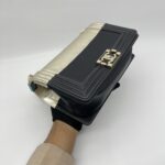 Chanel Boy 25 Bicolor Light Gold Black LGHW