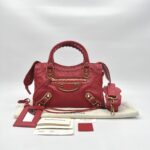 Balenciaga Mini City Edge Chevre Red GHW