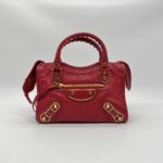 Balenciaga Mini City Edge Chevre Red GHW