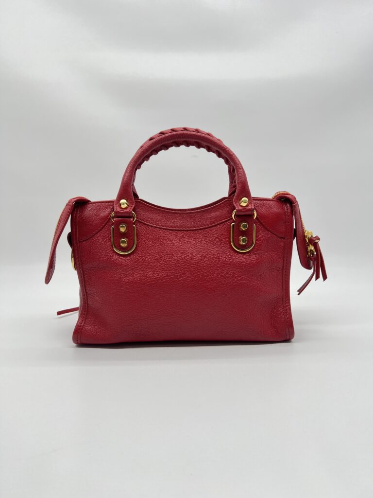 Balenciaga Mini City Edge Chevre Red GHW