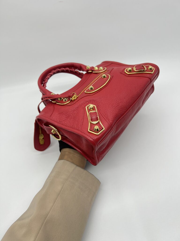Balenciaga Mini City Edge Chevre Red GHW