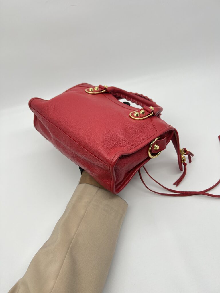 Balenciaga Mini City Edge Chevre Red GHW
