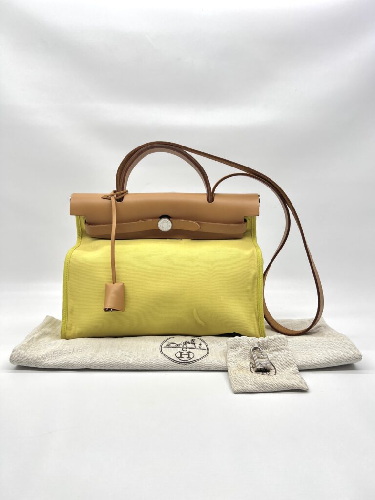 Hermes Herbag 31 Canvas Lime PHW