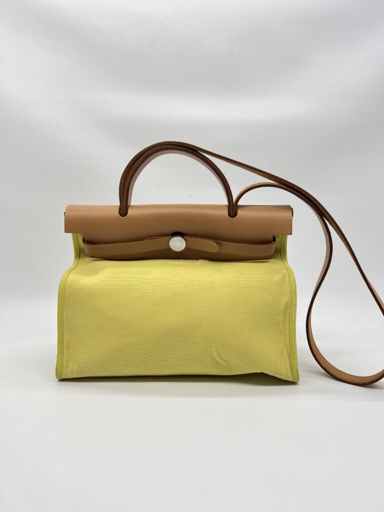 Hermes Herbag 31 Canvas Lime PHW
