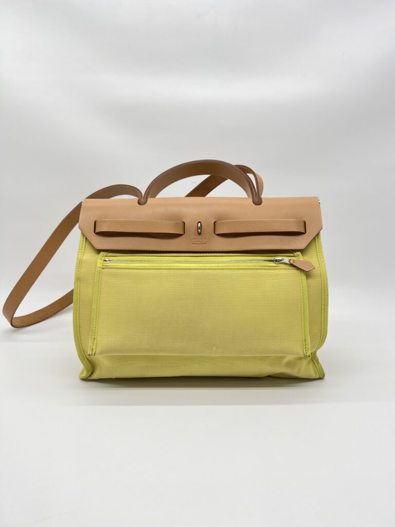 Hermes Herbag 31 Canvas Lime PHW